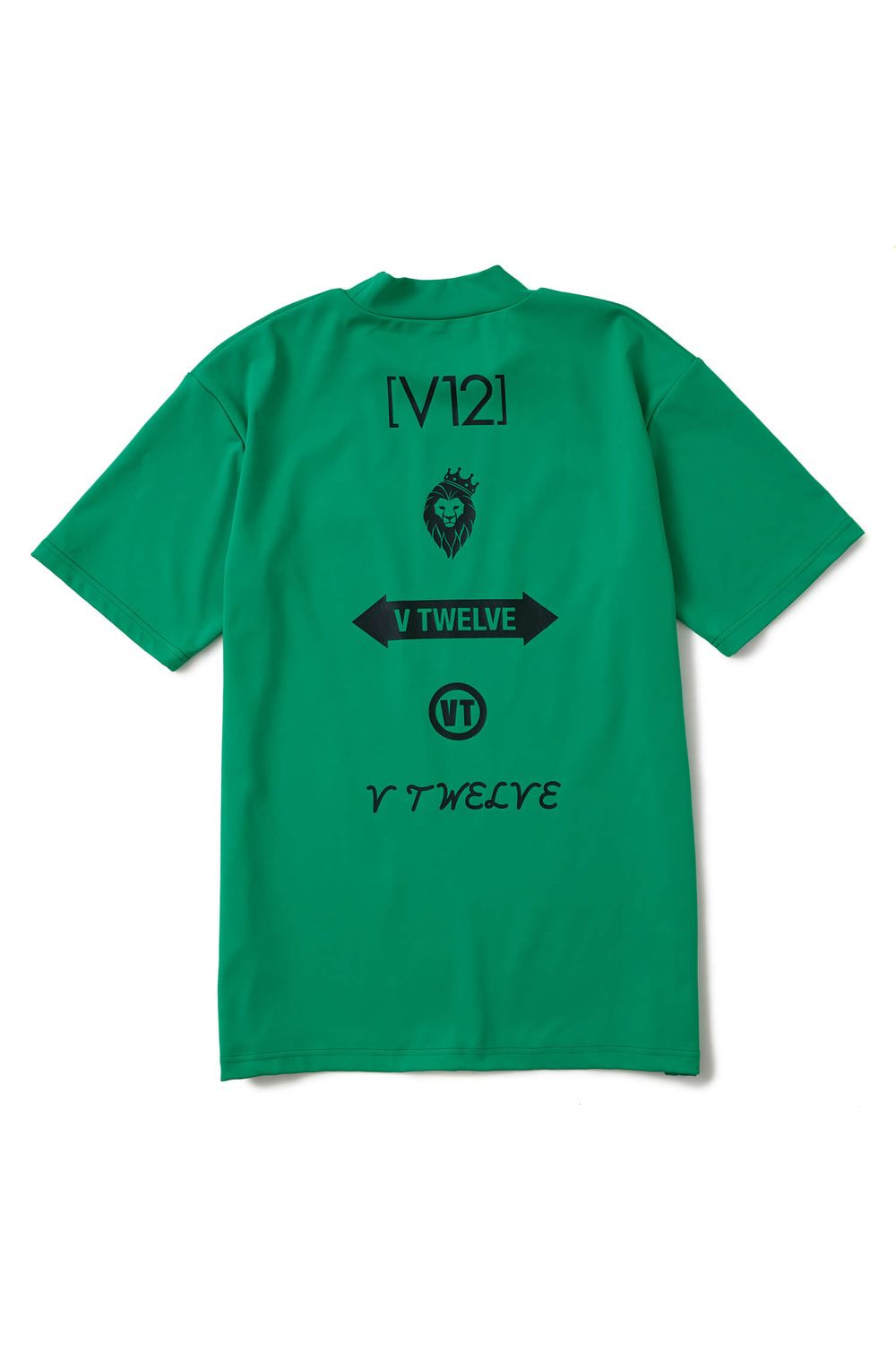 V12 - LINE UP SS MOCK / V12ロゴ モックネック Tシャツ