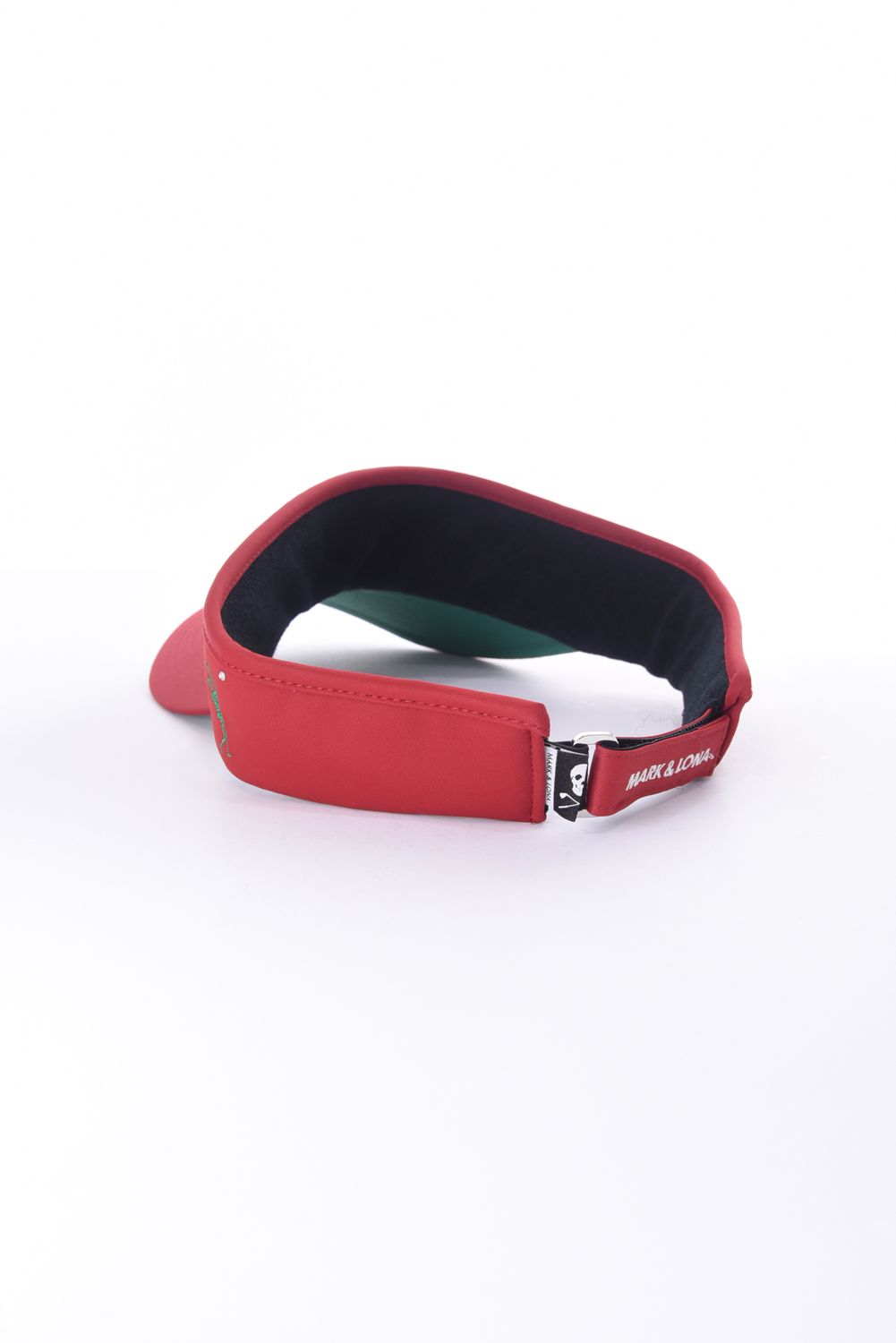 【26SS】 IRON SKULL CRYSTAL ACCENT VISOR / アイアンスカル ブランドロゴ刺繍 サンバイザー (レッド)