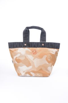 GAUGE CAMO TINY TOTE / コーデュラナイロン エナメルコンビネーション 舟形カートバッグ (モカ)