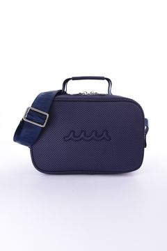 【26AW】 CONTINUA PUNCHING ETHICAL LEATHER POUCH BAG / パンチングエシカルレザー 2WAYポーチバッグ (ネイビー)