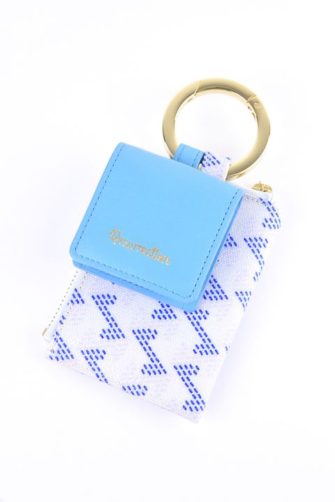 【プレゼント好適品】 Canary No.2 (カナリー) / ブランドオリジナルテキストスタイル マルチケース (アクア/ブルー)*