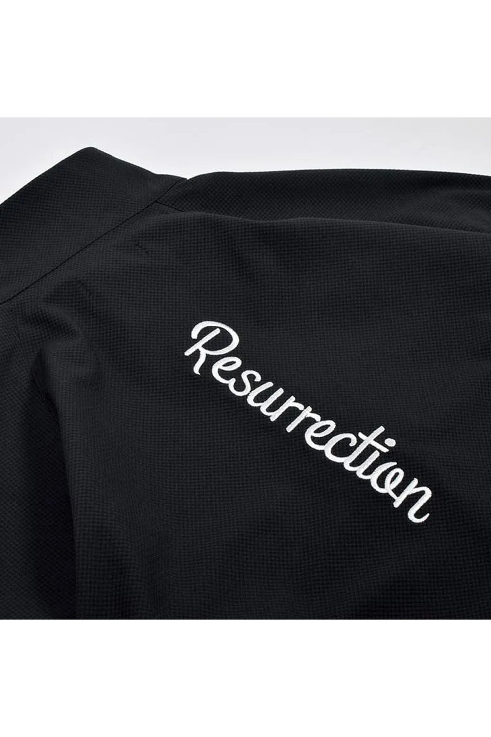 【26AW】 MENS DETACHABLE HALF ZIP SHIRT / ワッフル生地 スリーブデタッチャブル 2WAYハーフジップシャツ (ブラック)*