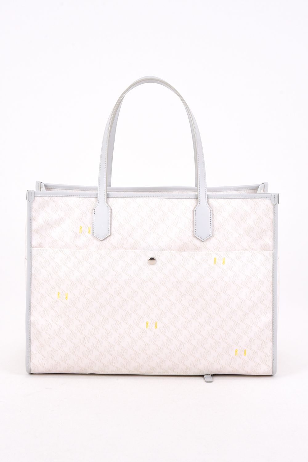 【26SS】  LANIUS SQUARE BIG (ラニウス スクエア ビッグ) / ブランドオリジナルテキスタイル ボストンバッグ （モノホワイト）*