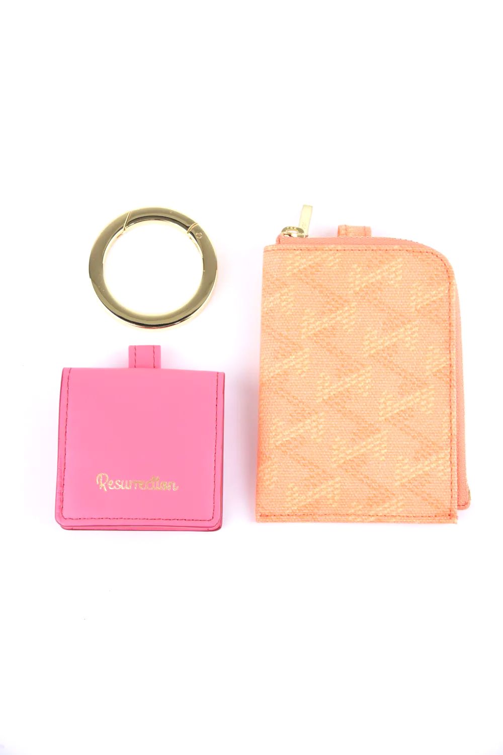 【26SS】【プレゼント好適品】 Canary No.2 (カナリー) / ブランドオリジナルテキストスタイル マルチケース (サンセット/ピンク)*