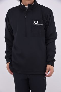 【25AW】 HALF ZIP POCKET HIGH NECK / ハーフジップ ポケット ハイネック (ブラック)