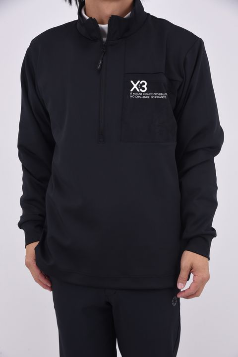 【25AW】 HALF ZIP POCKET HIGH NECK / ハーフジップ ポケット ハイネック (ブラック)