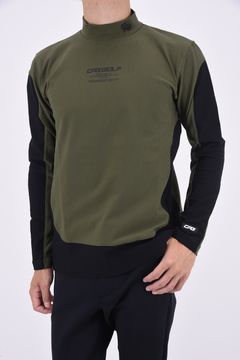 CPG GOLF - STRETCH MOCK NECK SHIRT / 異色切り替え ロングスリーブ 