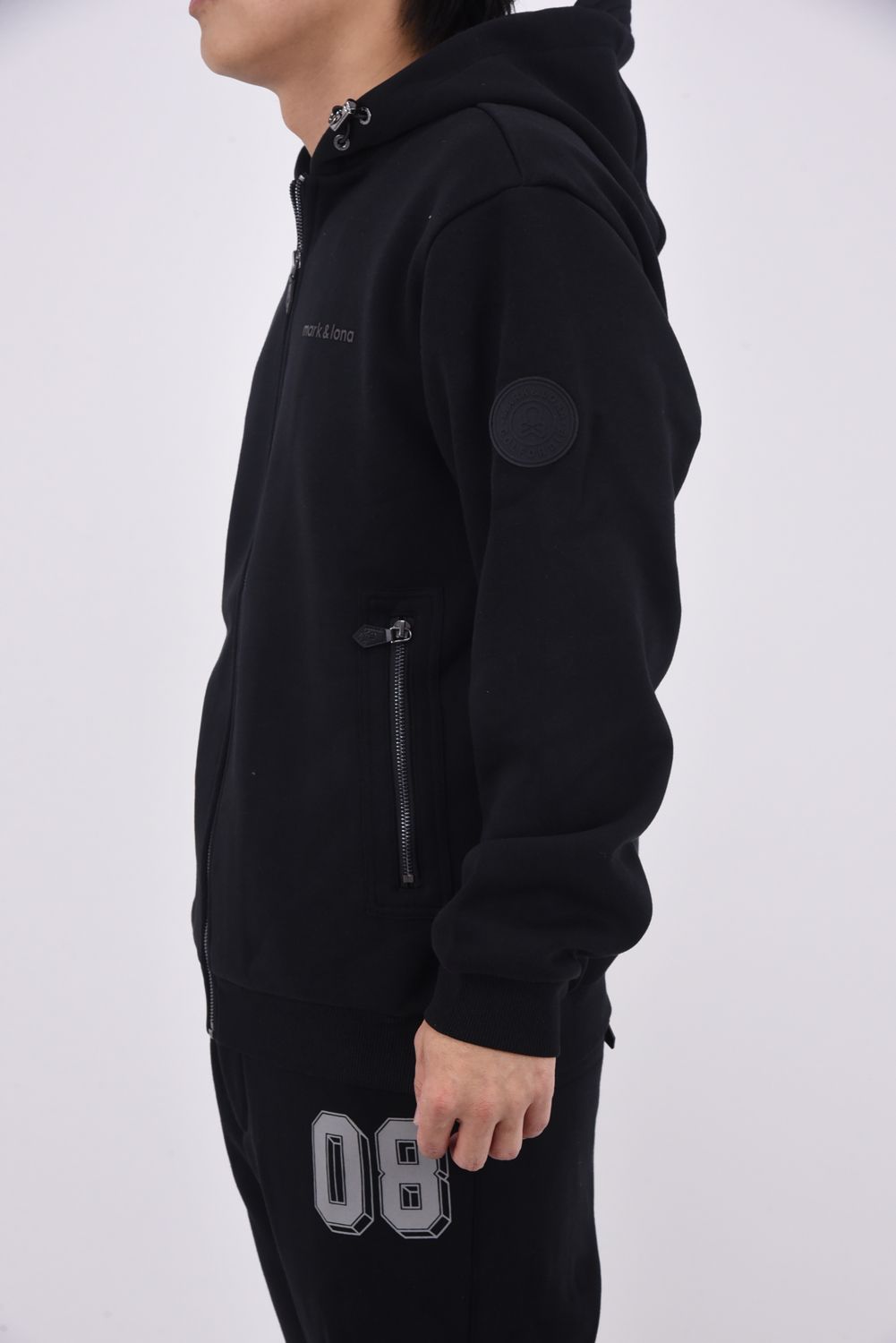 【2025AW】 HOODIE / 裏フリース スウェット素材 ジップアップフーディー (ブラック)