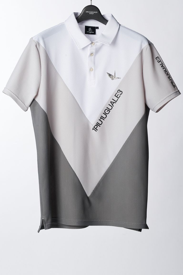 1PIU1UGUALE3 GOLF - VICTORY SWITCH S/S POLO / ダイヤグラデーション  
