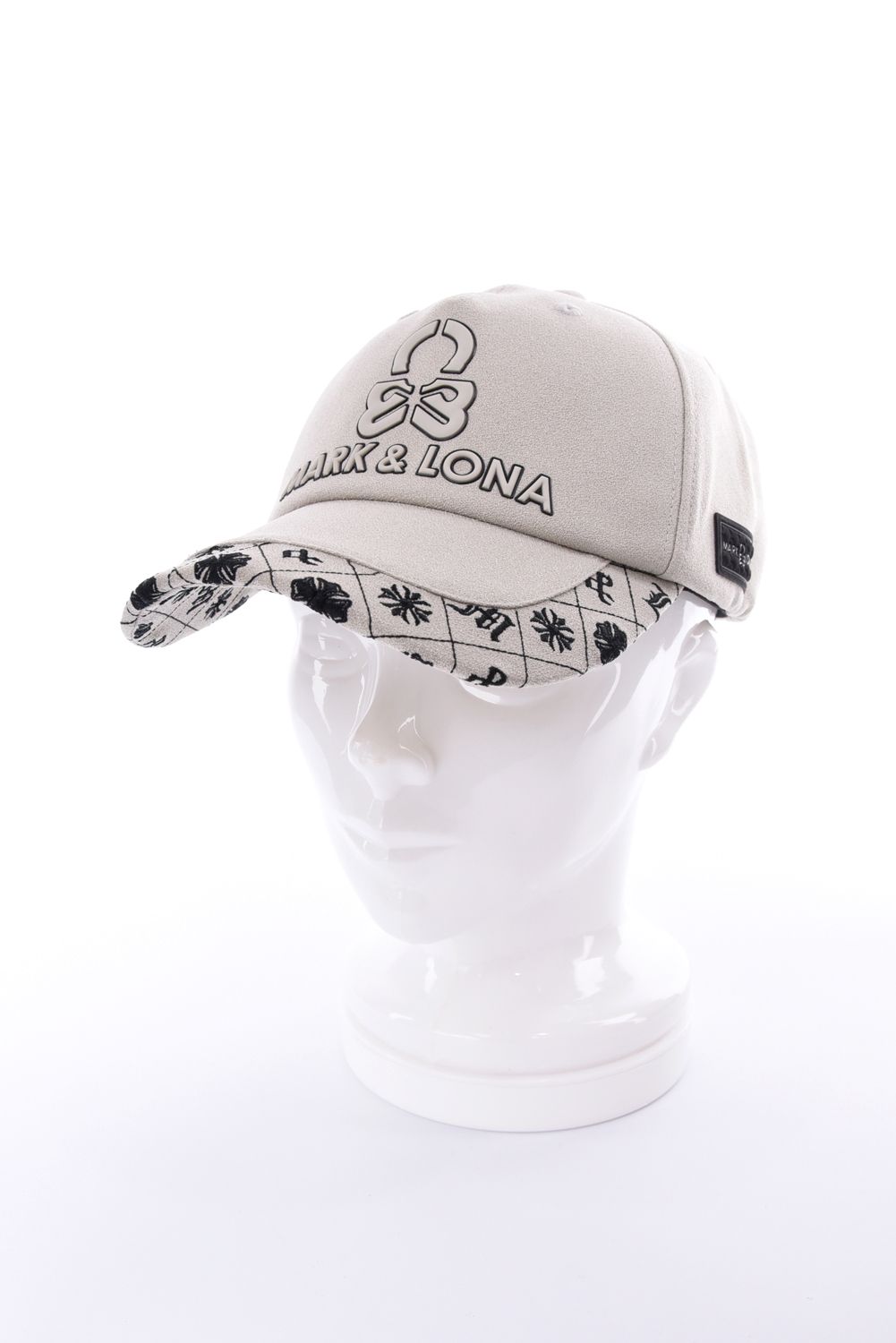 【26AW】 OBLIVION JACQUARD CAP / 3Dブランドロゴ モノグラムパターン刺繍 ベースボールキャップ (シルバーグレー)