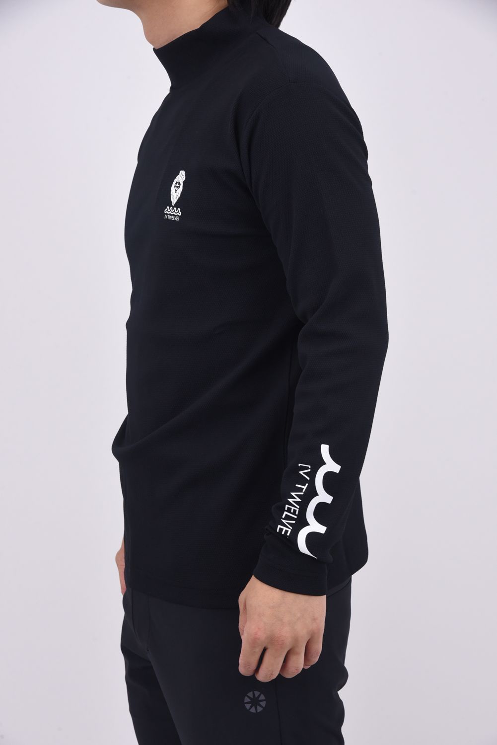 【25AW】 MU12 MOCK / ムータマリン ヴィトゥエルヴ コラボ モックネック Tシャツ (ブラック)