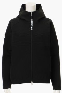 【25AW】【レディース】 WS WR KNIT PARKA / 袖ワッペン ジップアップ ニットパーカー (ブラック)