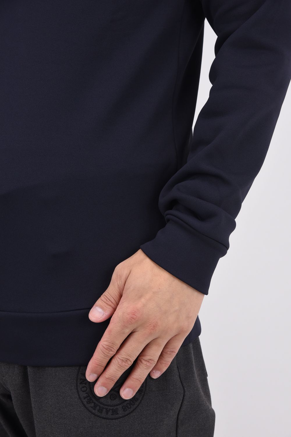 EVER MICRO FLEECE POLO / バックプリント スーパーマイクロフリース ポロシャツ (ネイビー)