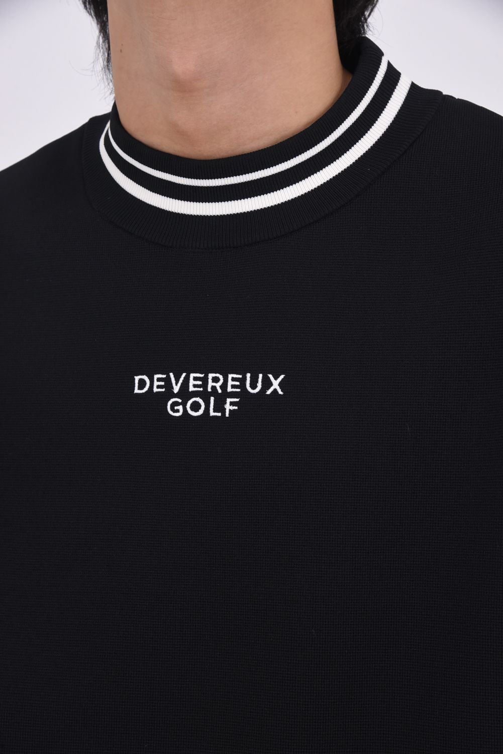 【25AW】 HIGHLY ADICTIVE KNIT / バックグラフィック 裏地付き モックネックリブニット (ブラック)