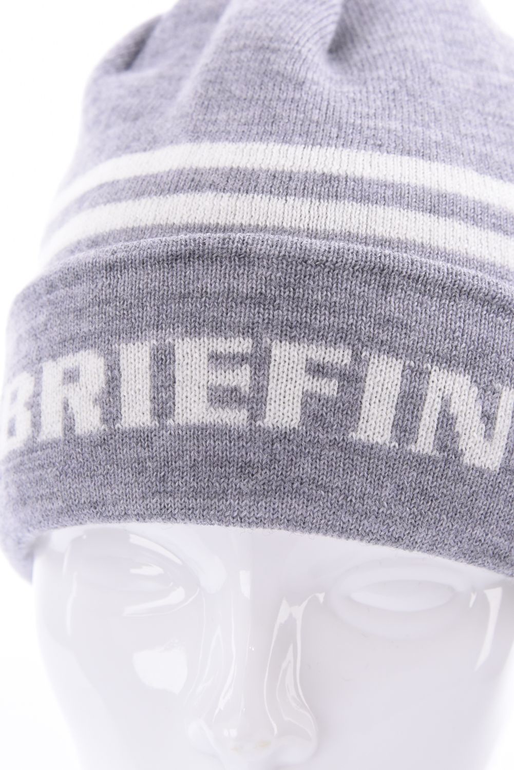【26AW】 MEN’S WR WOOL KNIT DOUBLE LINE LOGO BEANIE / ブランドロゴ ダブルライン ニットビーニー (グレー)