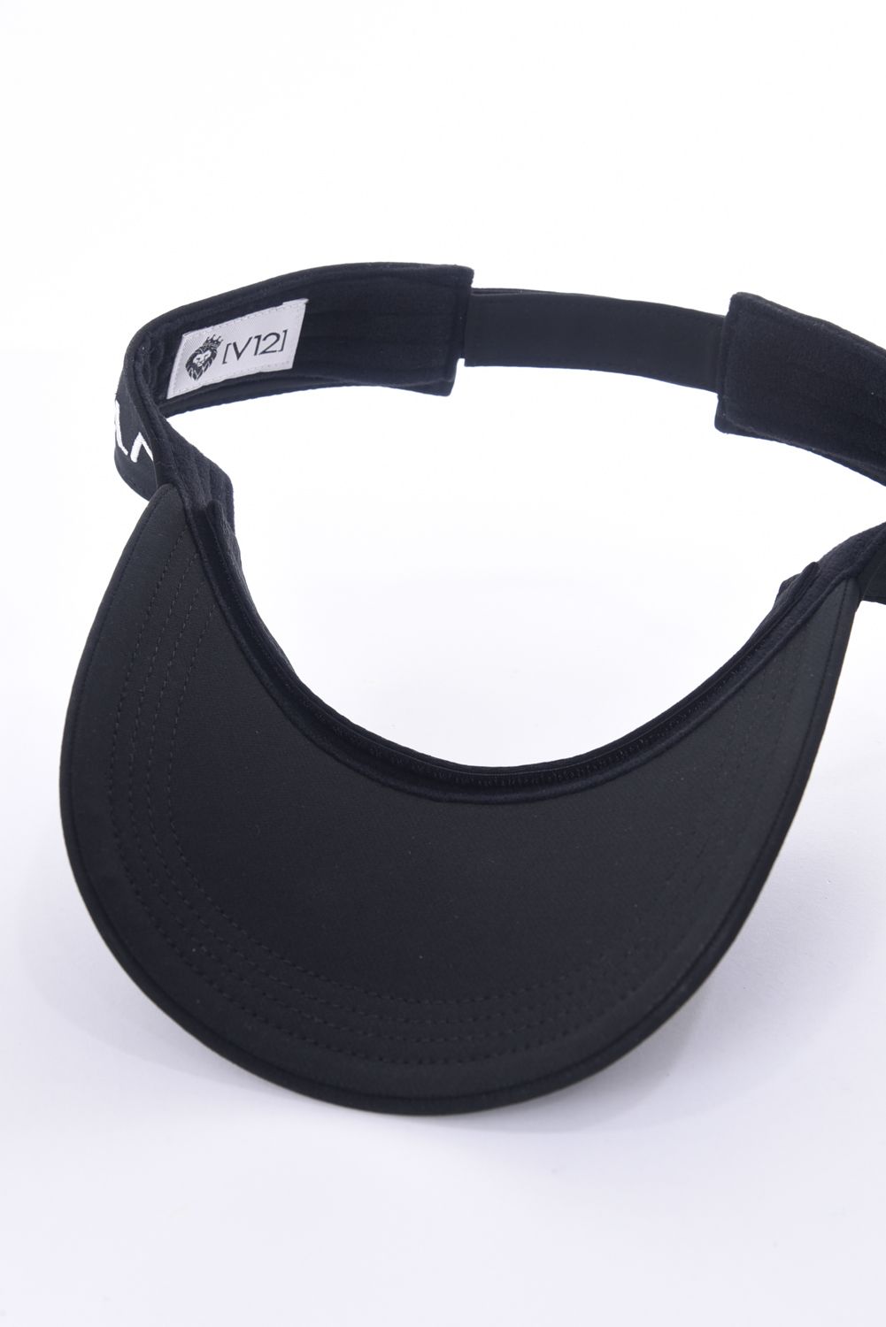 TIT VISOR / V12筆記体ロゴ サンバイザー (ブラック)