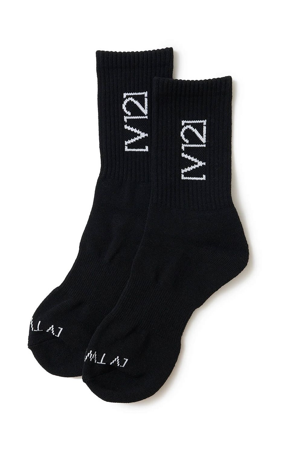 SIDE LOGO MID SOCKS / サイドロゴ ミドルソックス (ブラック)
