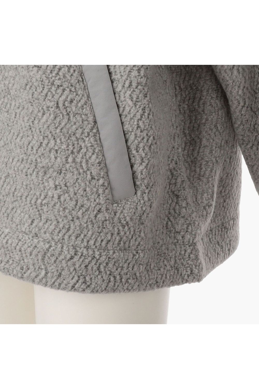 【25AW】【レディース】 WOMEN’S WOOL BOA HALFZIP TOP / ウールボアフリース ハイネック ハーフジップフーディー (ライトグレー)