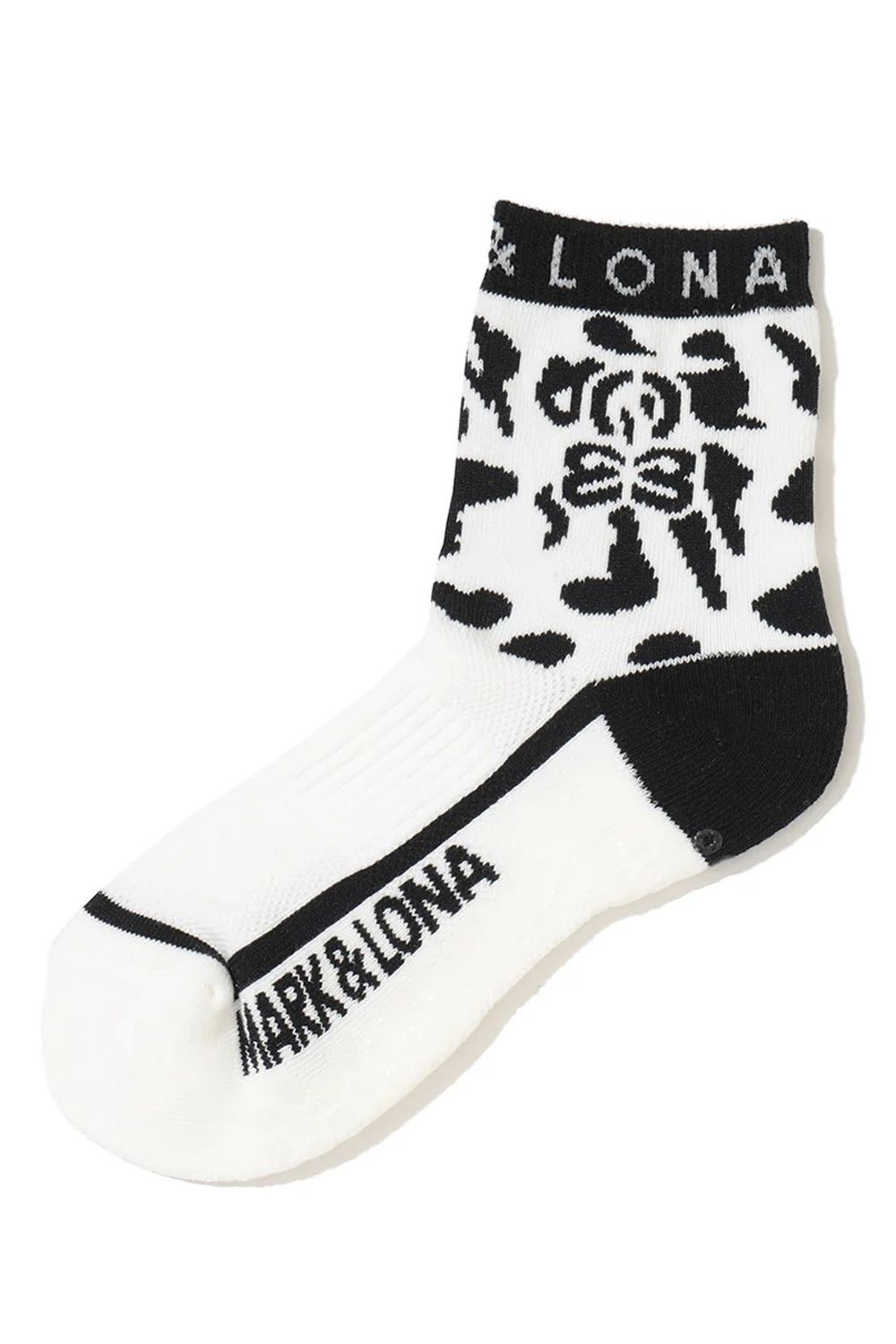 【26SS】【レディース】 PANTERA GRIP ANKLE SOCKS / レオパードパターン アンクルソックス (ホワイト)