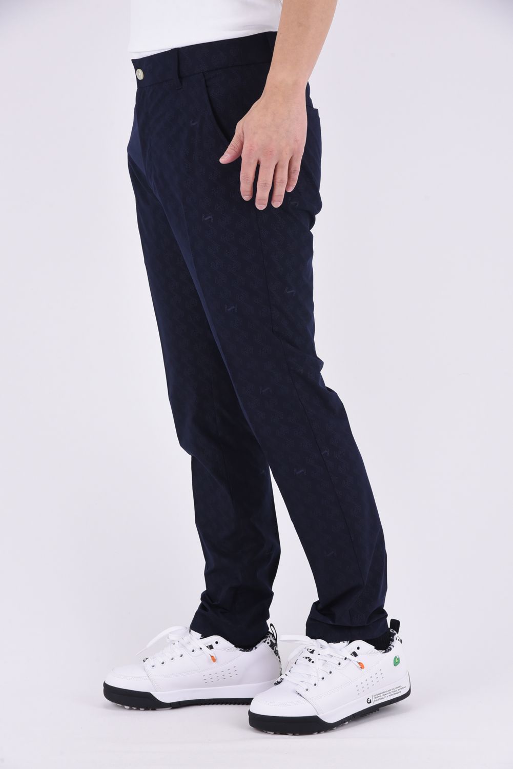 【25SS】GM EMBOSS LONG PANTS / オリジナルテキスタイル ロングパンツ (ネイビー)*