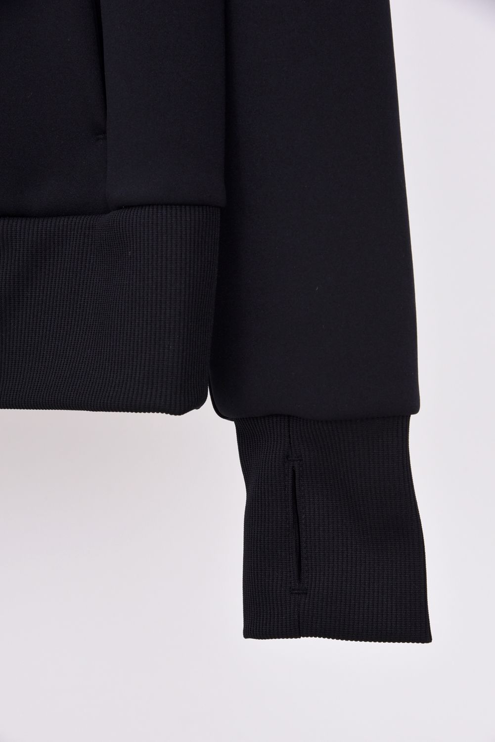 【26AW】【レディース】 LIGHT PONCH FULLZIP HOODY JERSEY / 軽量ダンボールニット ブランドロゴ ジップアップフーディ (ブラック)