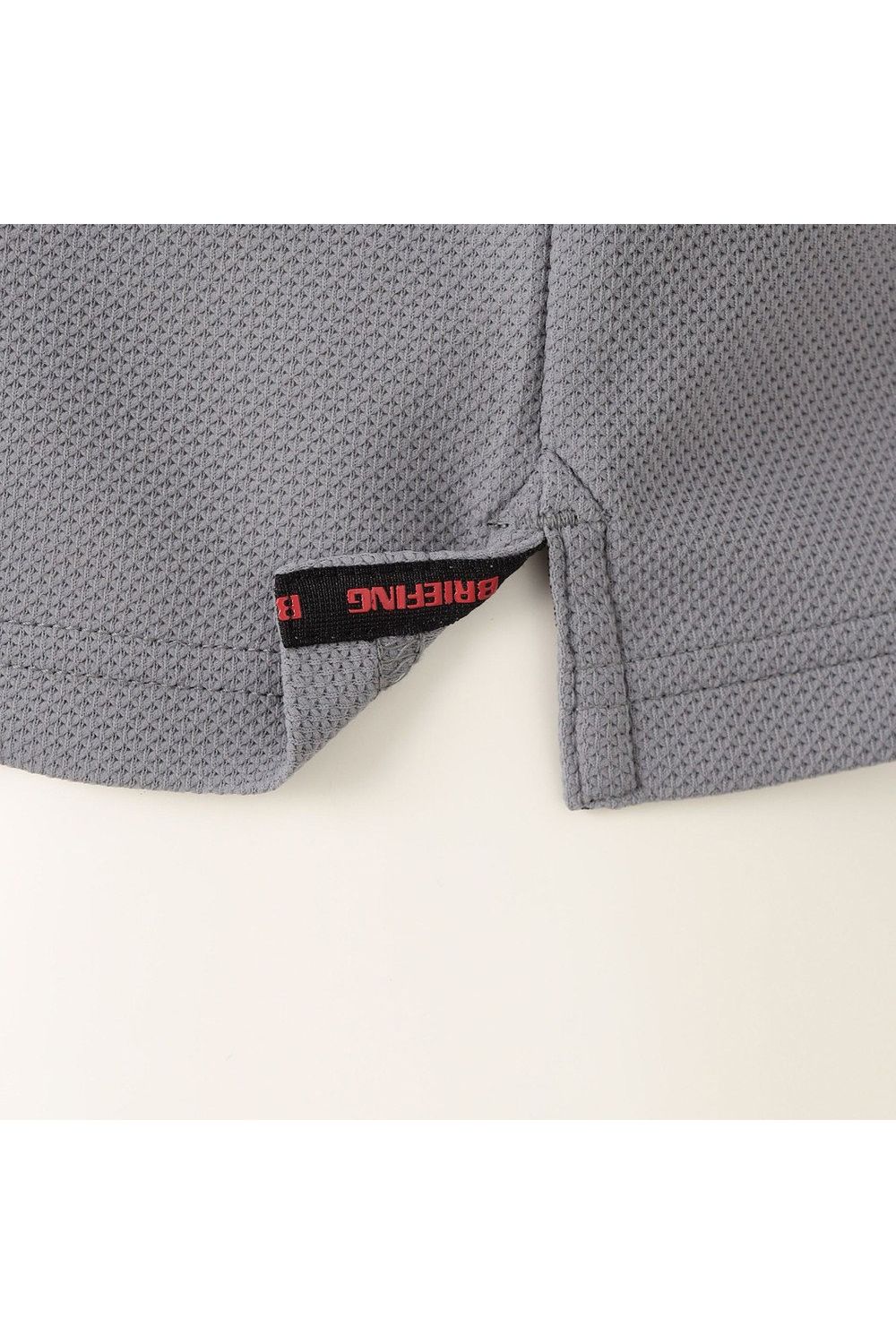 【26SS】 MEN'S LINE HIGHNECK RF / カノコ生地 ラインロゴテープ リラックスフィット モックネックTシャツ (グレー)