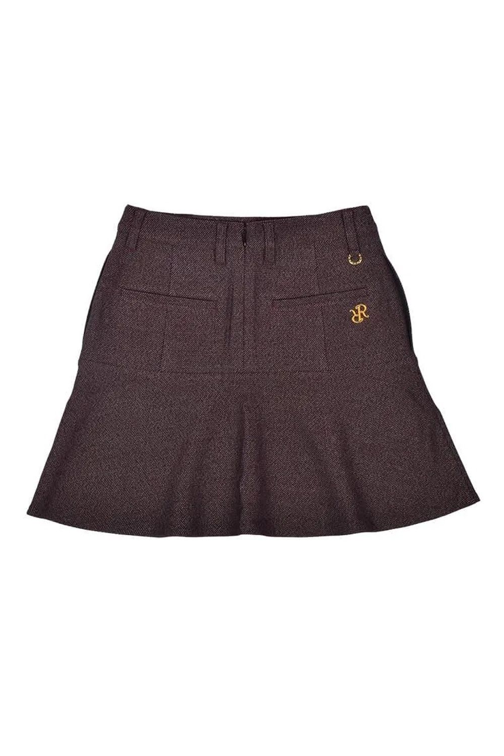 【25AW】【レディース】 TWEEDY FLARE SKIRT / ツイーディー フレアスカート (レッドブラック)*