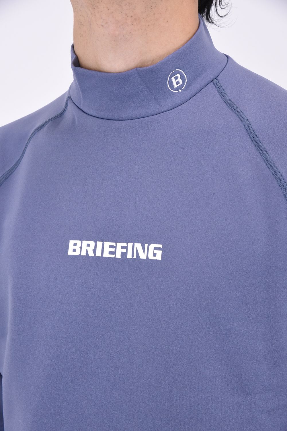 BRIEFING - 【秋冬仕様】 MENS WARM LS HIGH NECK / ブランドロゴ 