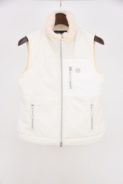 【25AW】【レディース】 FAKE BOA FULL ZIP BEST / フェイクボア フルジップ ベスト (オフホワイト)