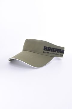 MENS ROUND LOGO VISOR / ロゴ刺繍 アシンメトリー サンバイザー オリーブ