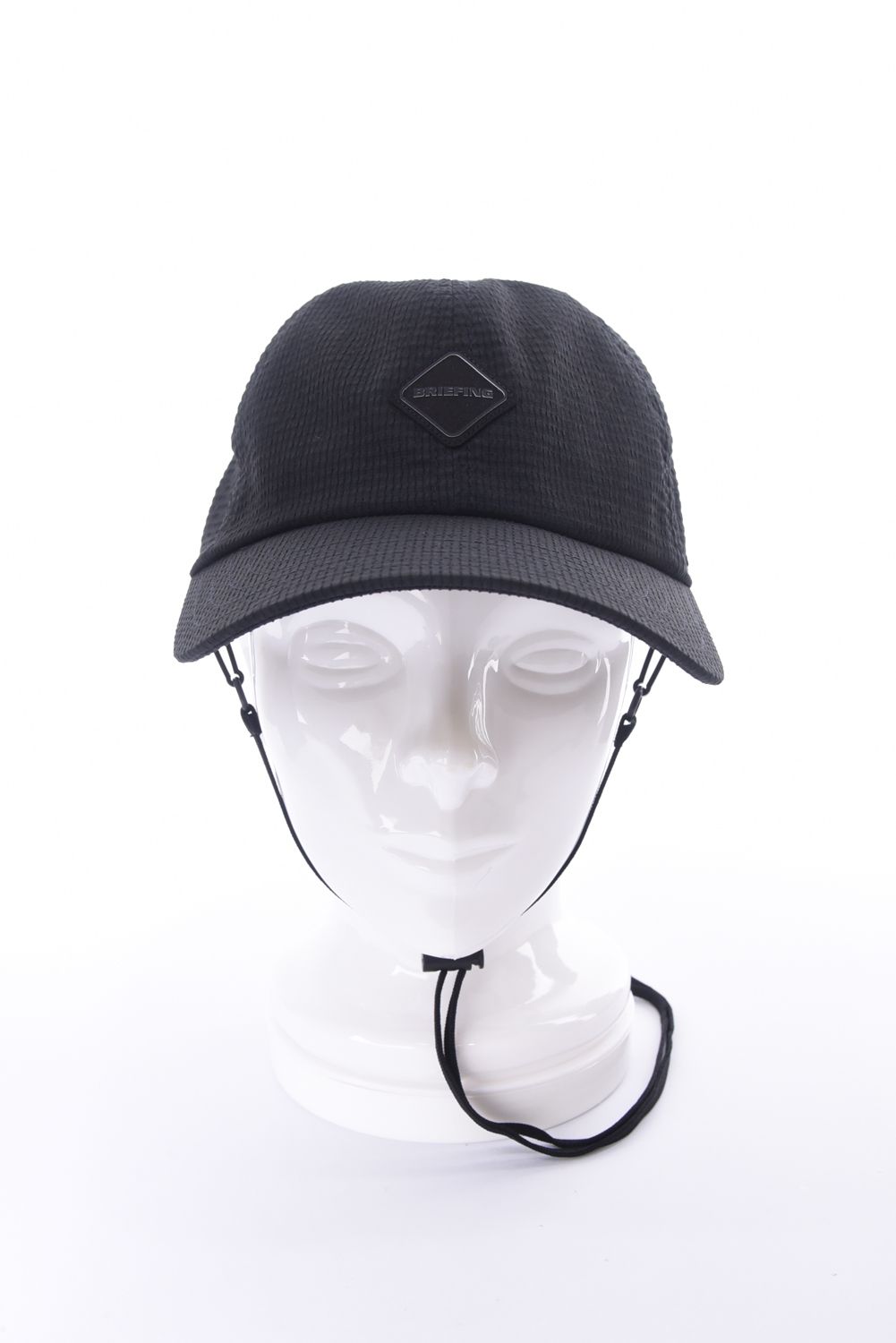 【26SS】【レディース】 WOMEN’S SEERSUCKER CORD STRAP CAP / シアサッカー コードストラップ付き キャップ (ブラック)