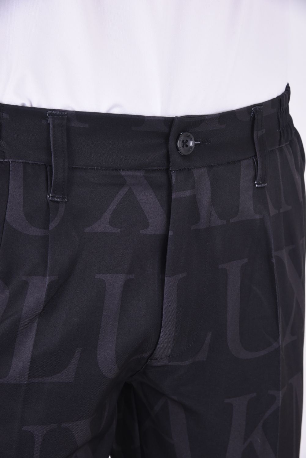 SAME LOGO PANTS / 総柄ロゴスラックス ブラック