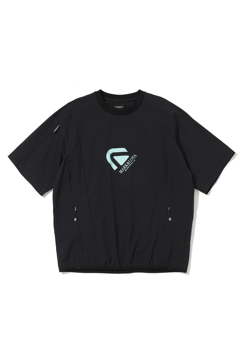 【26SS】【CODE COLLECTION】 PTMT / ストレッチナイロン クルーネックプルオーバー (ブラック)