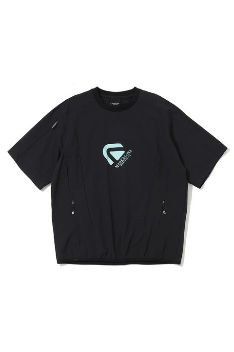 【26SS】【CODE COLLECTION】 PTMT / ストレッチナイロン クルーネックプルオーバー (ブラック)