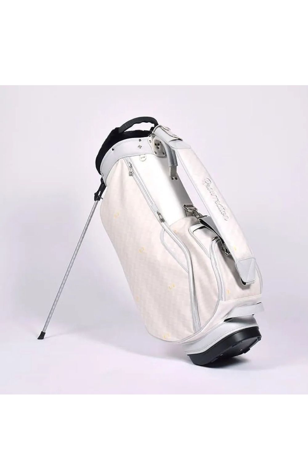 【26SS】【銀行振込・代金引換不可】【返品・交換不可】 PAVO (パーヴォー) / ブランドオリジナルテキスタイル スタンドキャディバッグ (モノホワイト)*