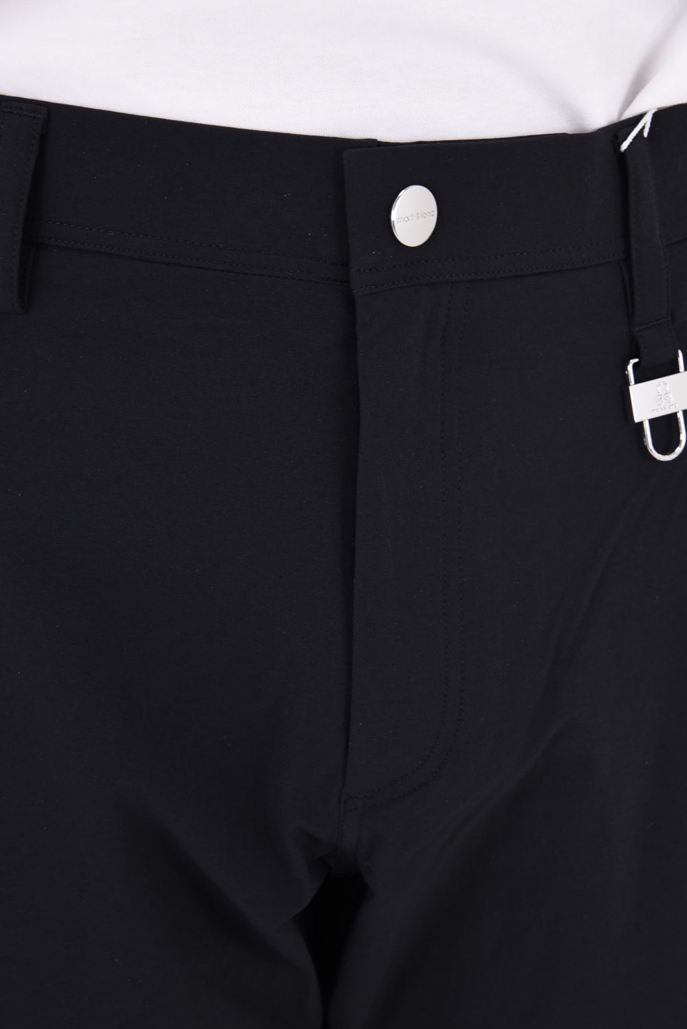 【26AW】 VANGUARD HYPER STRETCH PANTS / ストレッチナイロン シルバーレタープリント ロングパンツ (ブラック)