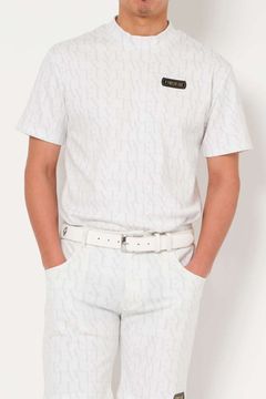 V12 - 【V TWELVE LUX】 LX ALL LETTER MOCK / ロゴ総柄 半袖 モック  