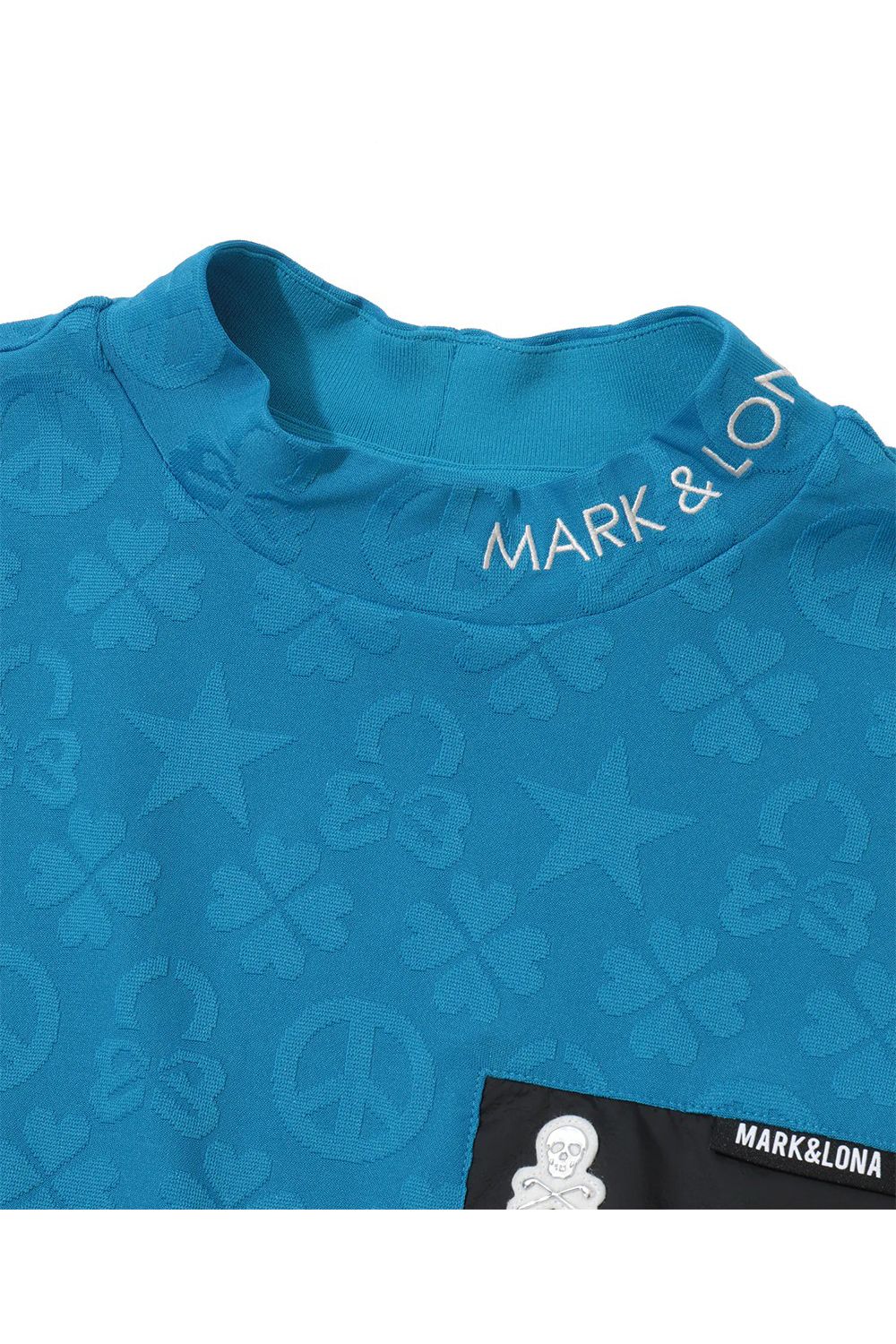 【26SS】 IMPERIAL JACQUARD MOCK TEE / モノグラムパターンジャカード パッチポケット モックネックTシャツ (ブルー)