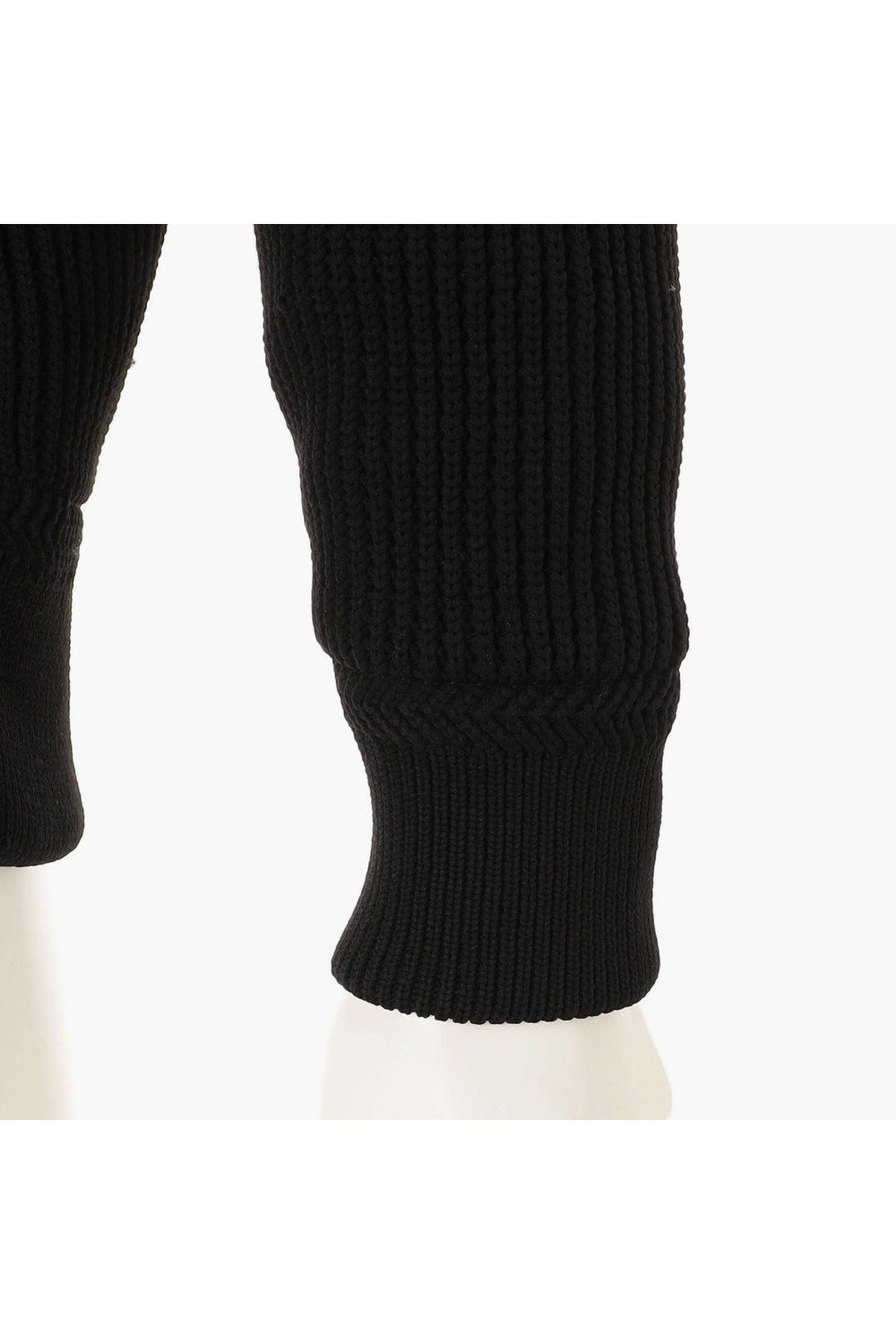 【26AW】 MEN'S WINDBLOCK RIB KNIT PARKA / 畦編みニット&キルティング ハイブリッド中綿パーカー (ブラック)