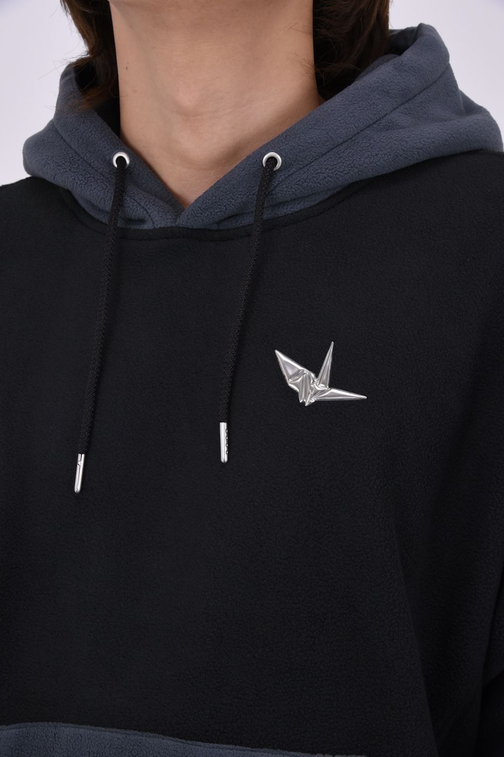 【26AW】 Fleece Hoodie / ツートーン フリースパーカー (ブラック)