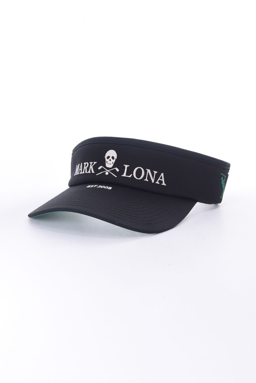 【26SS】 IRON SKULL CRYSTAL ACCENT VISOR / アイアンスカル ブランドロゴ刺繍 サンバイザー (ブラック)