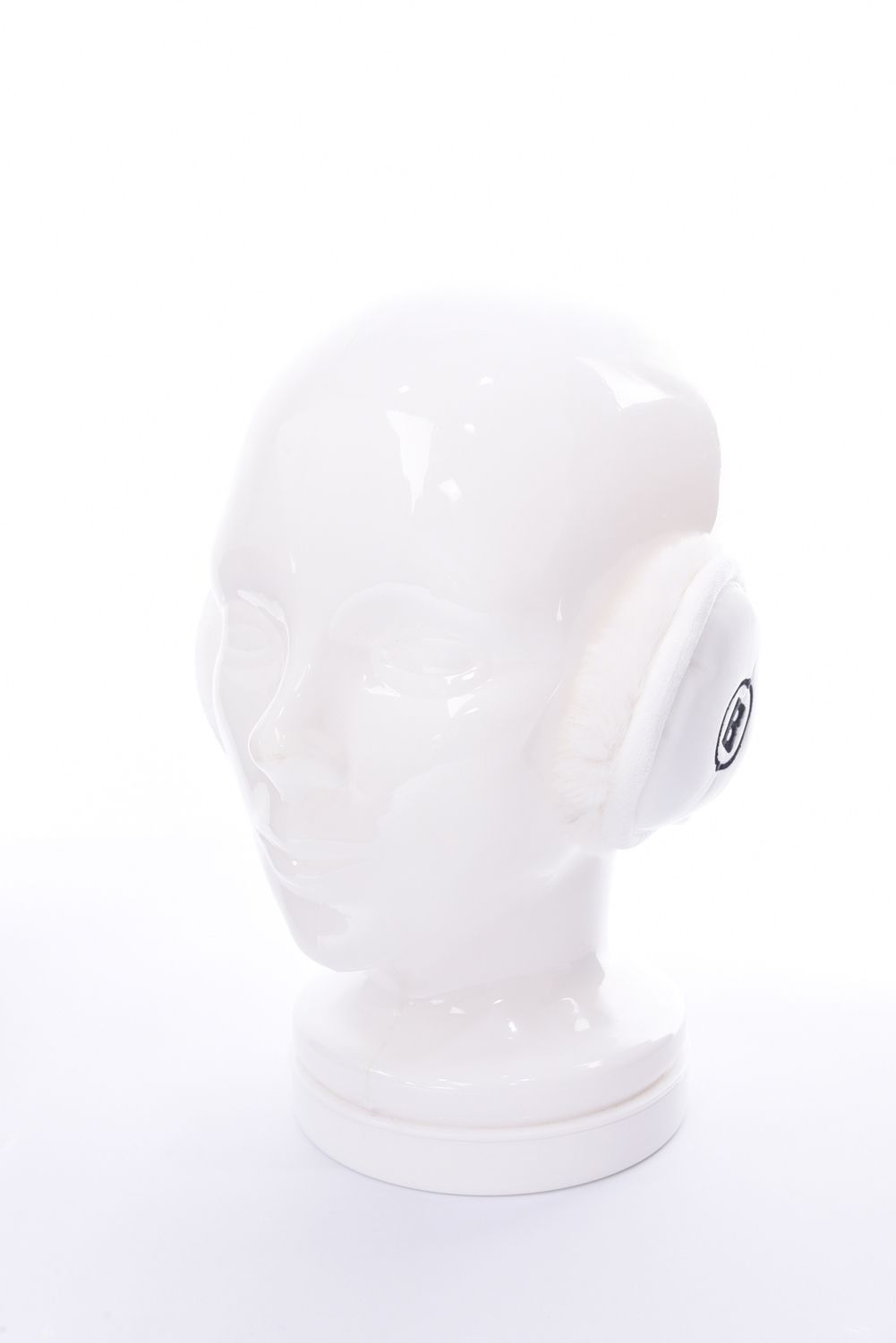 TWILL EAR MUFF / ロゴ ボア イヤーマフ (ホワイト)