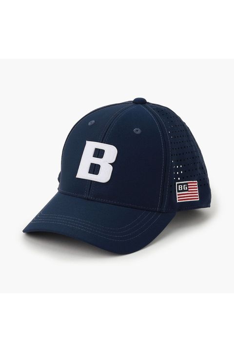 【26SS】 MEN’S PUNCHING MESH INITIAL CAP / イニシャルワッペン パンチングメッシュキャップ (ネイビー)