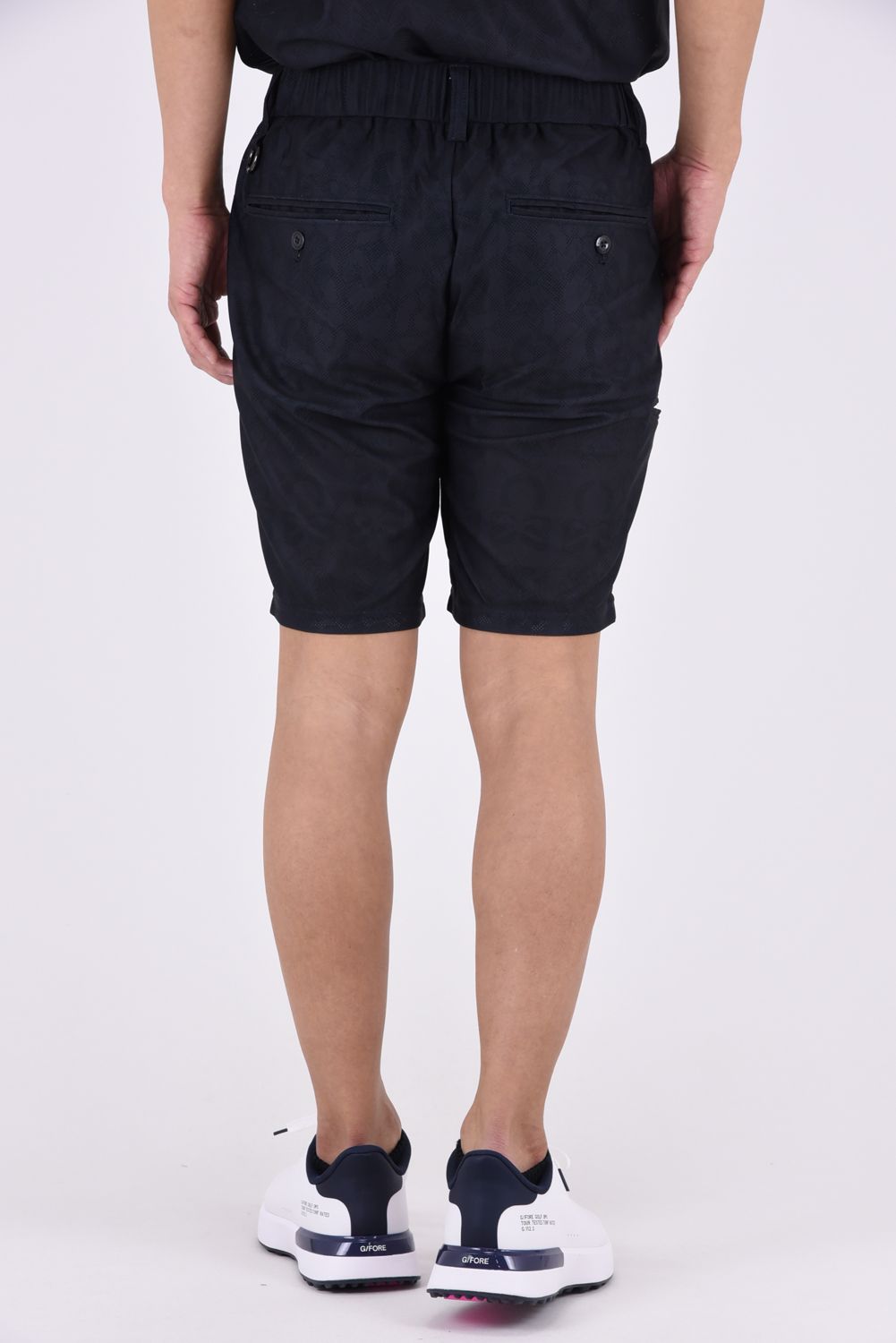 【2026AW 木村拓哉さん着用】 FRACTUR MONOGRAM JACQUARD SHORTS / メッシュジャカード生地 エレメントスカル総柄 ショートパンツ (ブラック)