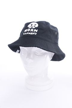 【25SS】 WAVE'N SUN BUCKET HAT / パイル風ロゴ刺繍 バケットハット (ブラック)
