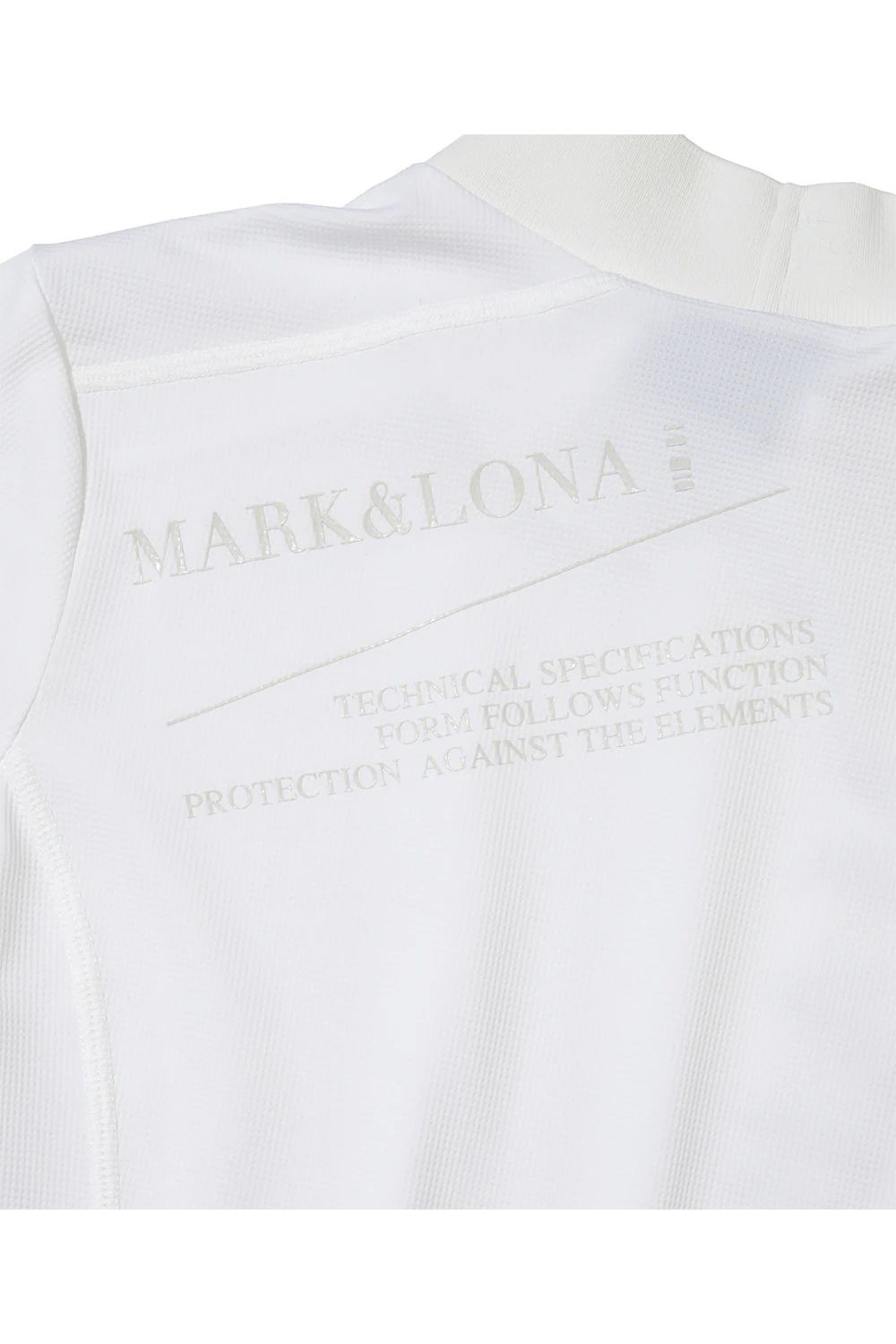 【26SS】【CODE COLLECTION】【レディース】 ATMT / アシンメトリーデザイン ブランドロゴ モックネックTシャツ (ホワイト)