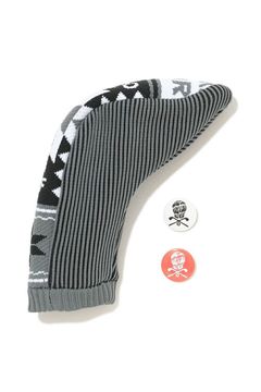 ROMEO PIN PUTTER COVER / フォークロアパターン ニット ピンタイプ パターカバー (グレー)