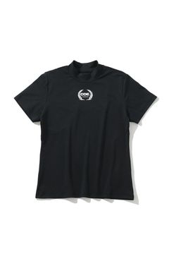 【レディース】【CODE COLLECTION】 CD11-EMNT / CDEシリーズ ブランドロゴ モックネックTシャツ (ブラック)