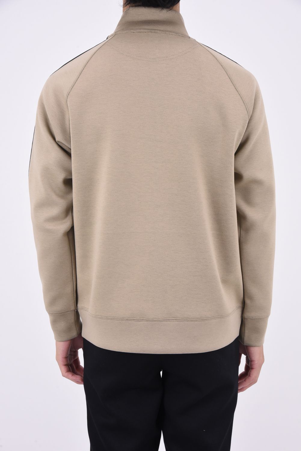 【秋冬仕様】 MENS WARM SIDE LOGO LINE BLOUSON / ラグランスリーブ ダンボールニット ロゴテープ ウォーム ブルゾン ベージュ