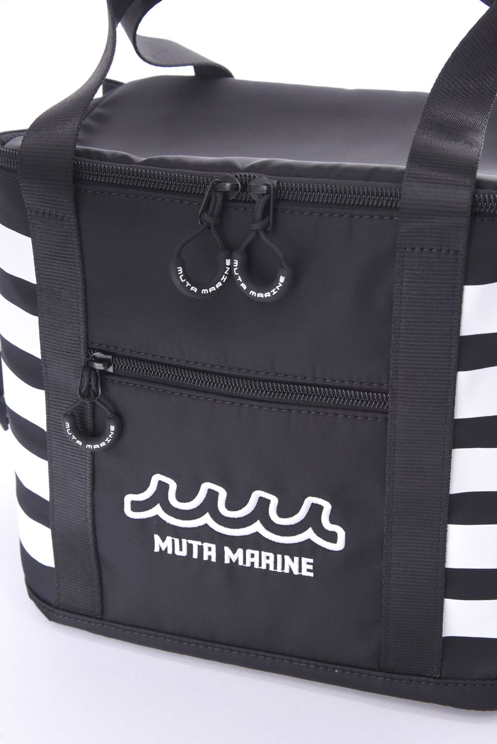 【26SS】 COOLER BAG / ボーダー保冷 ショルダーバッグ (ブラック)